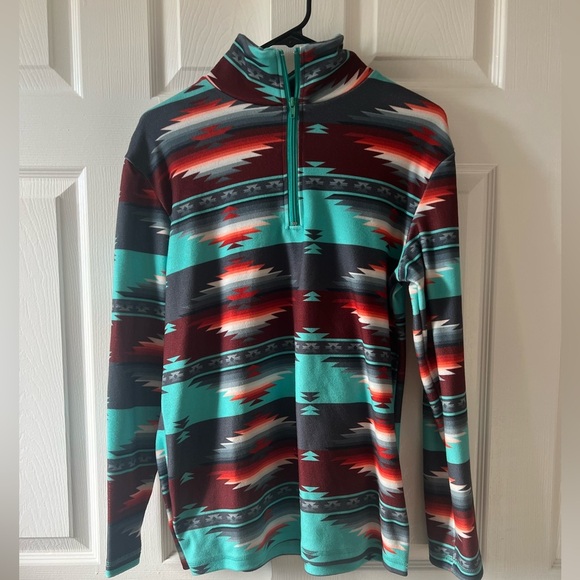 sterling Kreek Tops - Aztec Turquoise Sweatshirt